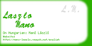 laszlo mano business card
