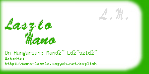 laszlo mano business card